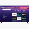 A Roku Pro Series TV on a grey background